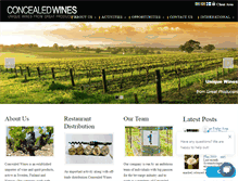 Tablet Screenshot of concealedwines.com