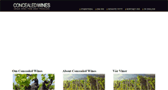 Desktop Screenshot of concealedwines.no